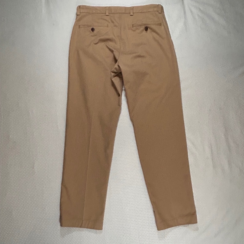 Brooks Brothers Milano Advantage Chino Mens 32x29 Khaki Tan Slim Fit Pants - Picture 8 of 9